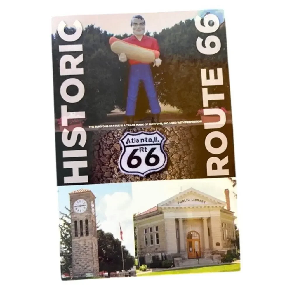 Atlanta Illinois Route 66 Bunyon Giant Postcard‑Style Magnet 6